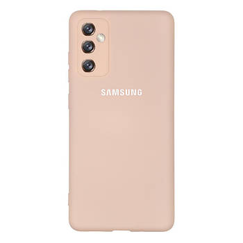 Чохол Silicone case Camera Protective для Samsung Galaxy M52 Pink Sand (01) пудра