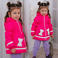 Курточка демісезонна для дівчинки на підкладці з капюшоном на 1-5 років Різні кольори