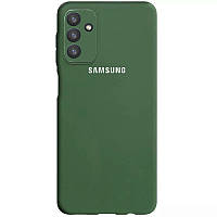 Чехол Silicone case Camera Protective для Samsung Galaxy M52 Forest green (38) темно зеленый