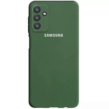 Чохол Silicone case Camera Protective для Samsung Galaxy M52 Forest green (38) темно-зелений