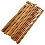 Дерев'яні гачки для в'язання бамбукові 3.0-10.0 мм Набір вязальних дерев'яних гачків 12 шт, фото 9