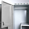 Одежный металлический шкаф (локер) с Г-образными дверями SUL52 Н1800х1000х500 мм, 4 отделения, фото 2