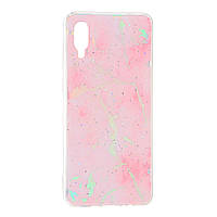 Силикон Marble Samsung A02 (2021), Pink