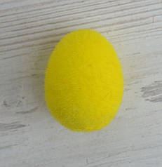Пасхальне яйце оксамитове жовте 3,5см