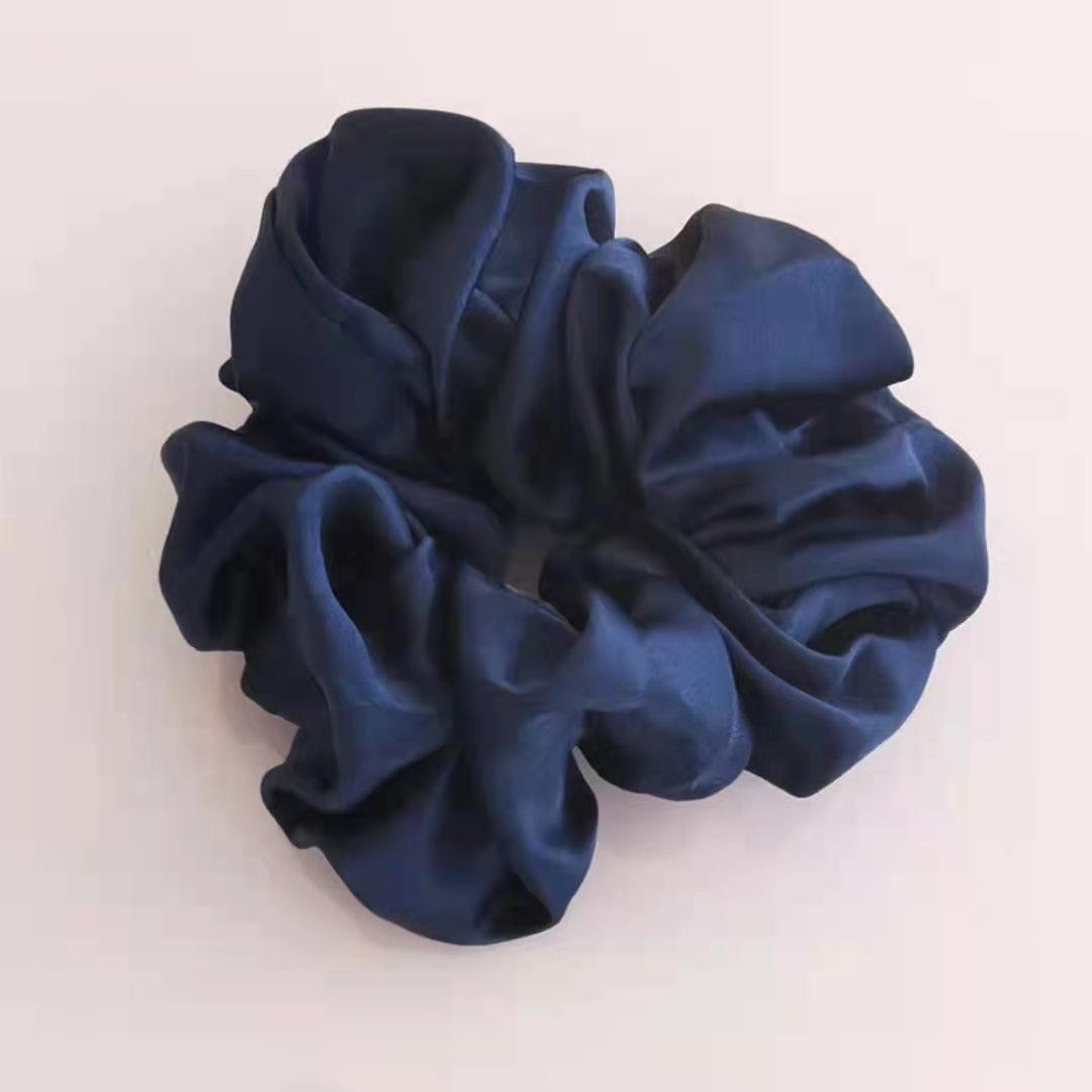 Гумка для волосся з натуральної 100% шовку синя
