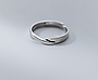 Кільце срібне, колечко на великий палець Мінімалізм, срібло 925 проби, регульований розмір 18-22, фото 3