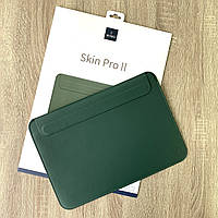 Чехол-папка WIWU Skin Pro II PU Leather Sleeve для MacBook Pro 14 M1 (2021) Темно-зеленый