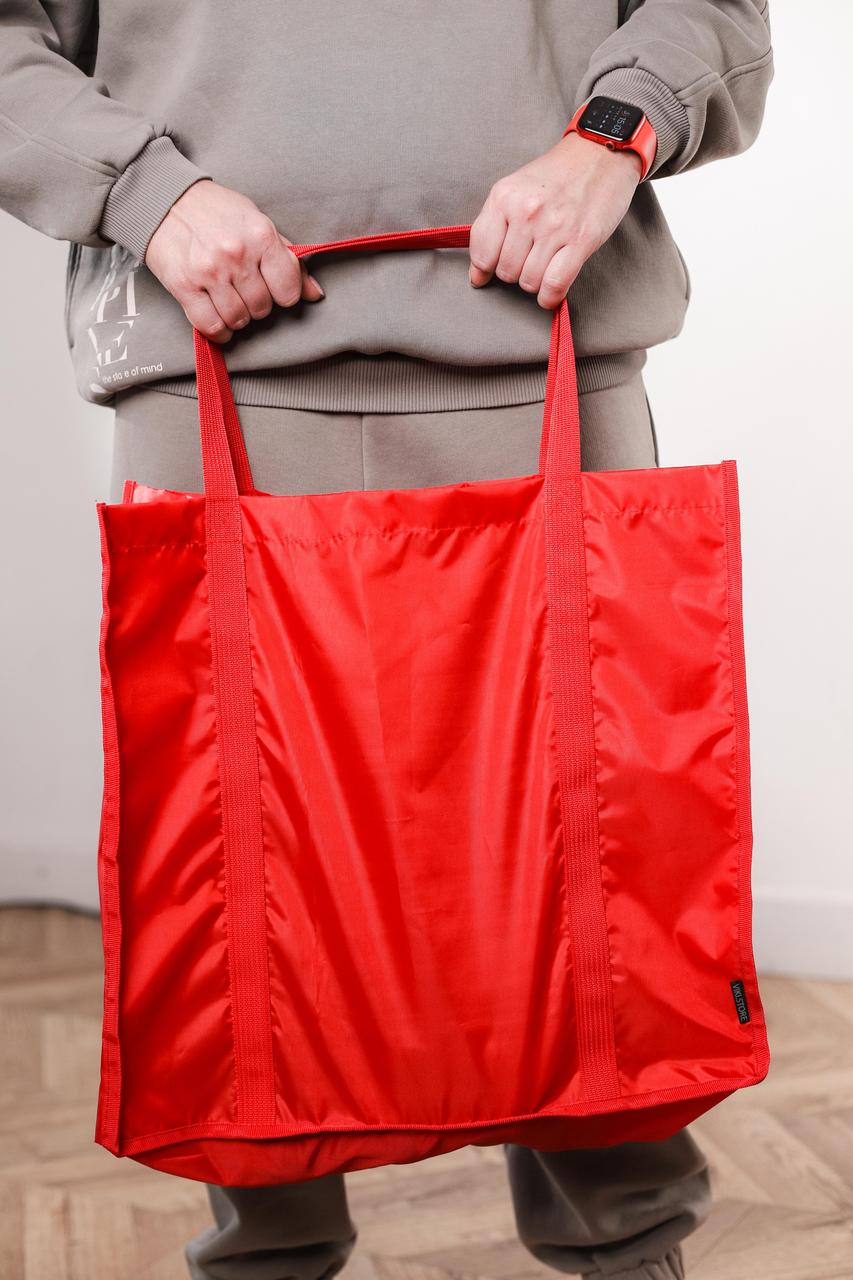 Сумка шопер мега велика червоного кольору VS Thermal Eco Bag