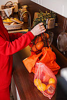 Складная многоразовая сумка шопер для покупок VS Thermal Eco Bag оранжевого цвета