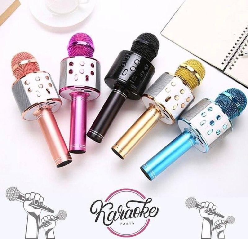 Дитячий музичний мікрофон Bluetooth Wester WS-858 Бездротової мікрофон караоке, фото 1