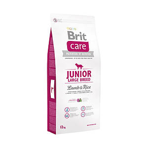 Сухий корм Brit Care Junior L для цуценят великих порід, з ягням 12КГ