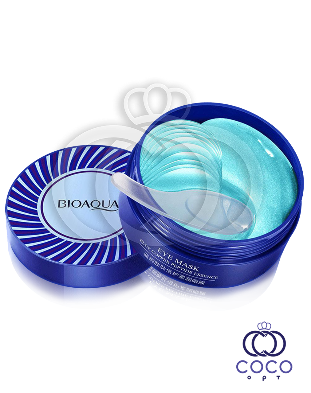Гідрогелеві патчі для очей з мідними пептидами Bioaqua Eye Mask Haematococcus Pluvialis 60 шт., фото 1