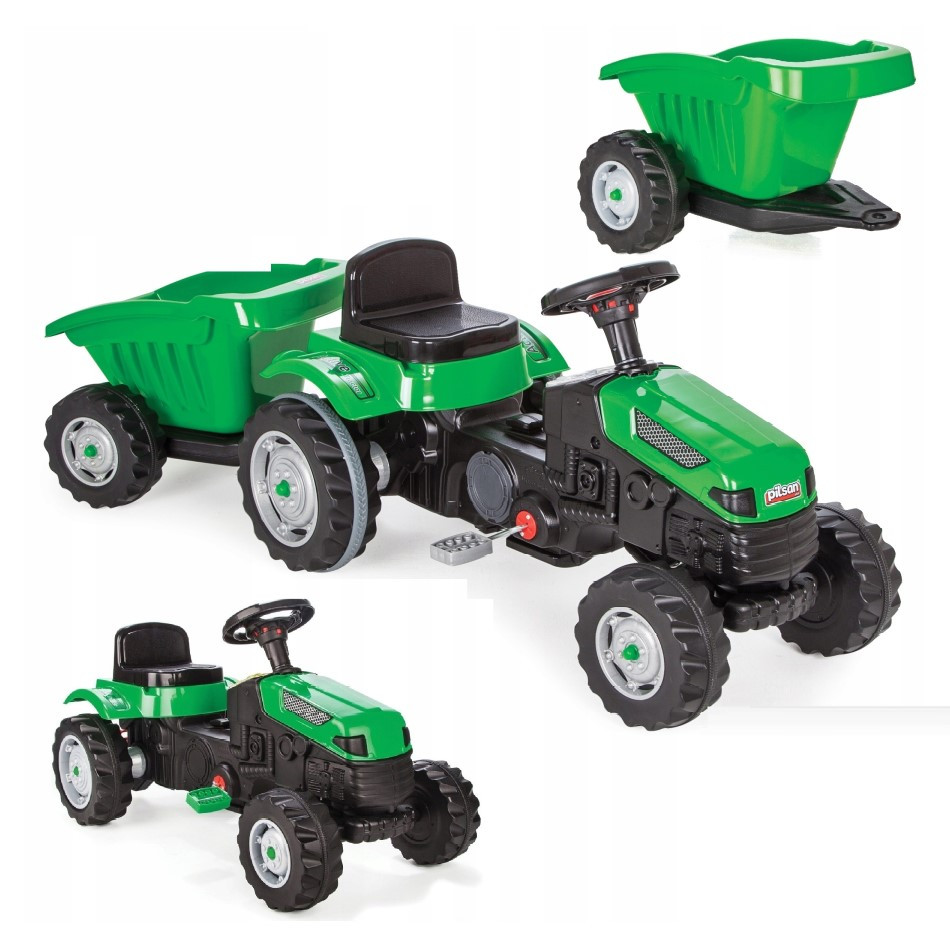 Трактор педальний Pilsan дитячий з причепом, фото 1