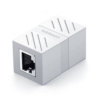 З'єднувач кабелів Ethernet мама-мама сплітер витої пари патч-кордів RJ45 1Гб Ugreen (білий) NW114