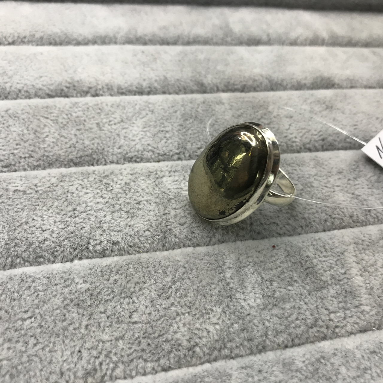 Пірит красиве кільце овал з каменем пірит 18,0 розмір кільце з пиритом Індія!, фото 1