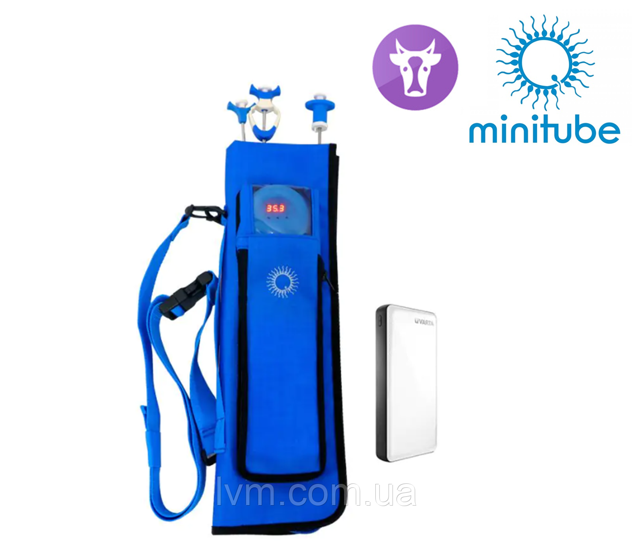Підігрівач QuickLock 4.0 + Рowerbank КОМПЛЕКТ, для штучного осіменіння корів MINITUBE