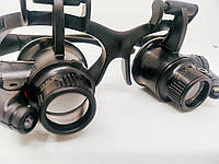 Лупа-очки бинокулярная №9892GJ с LED подсветкой
