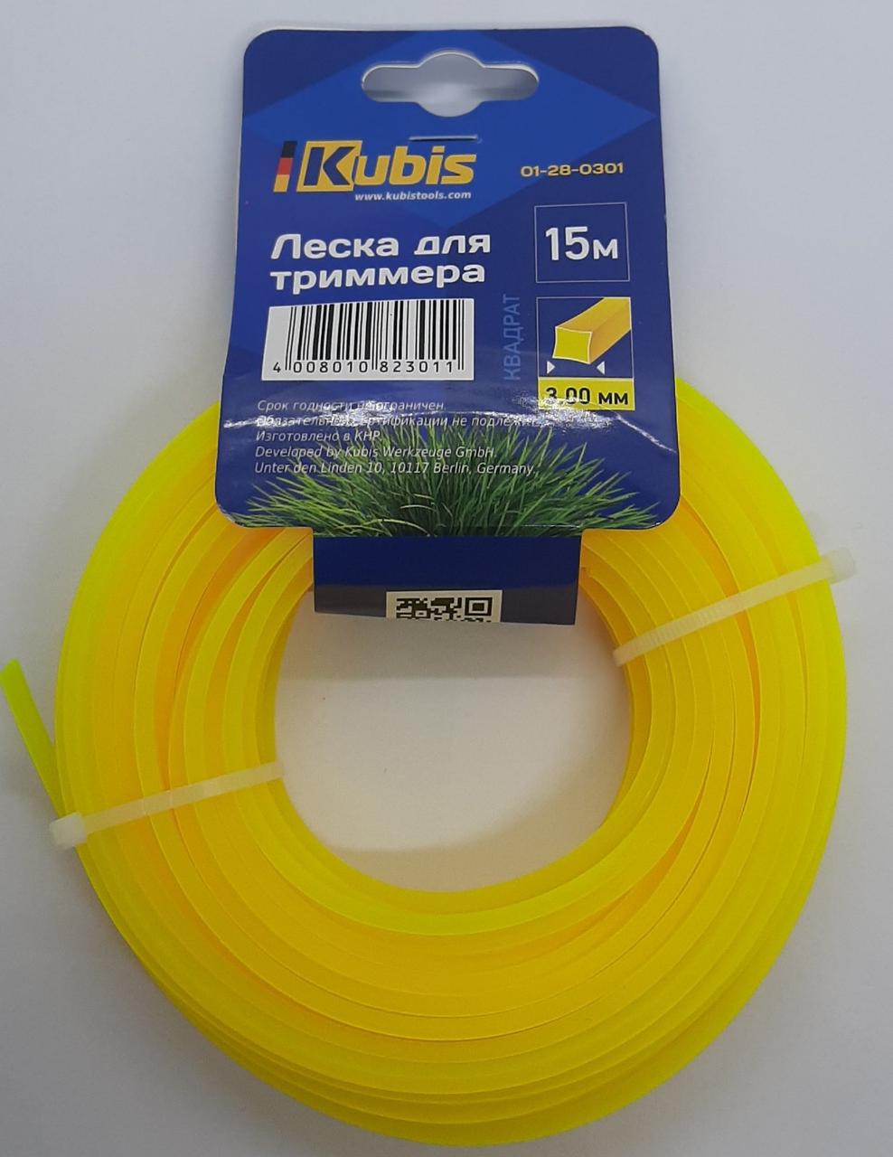 Волосінь для тримера "квадрат" 3.00 мм*15 м