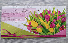 Конверт для грошей "For you - тюльпани"