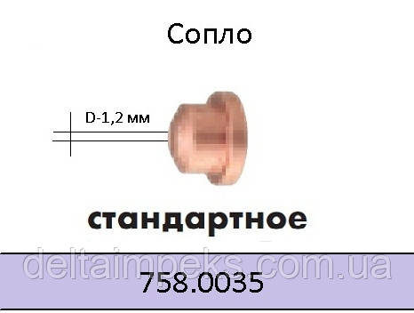   Сопло плазмове, Ø 1,2 до різання ABIPLAS® CUT 200 W
