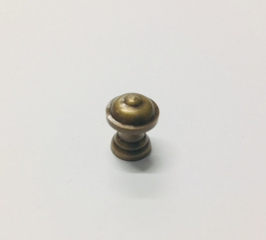Мініатюрна ручка кнопка сучасна класика CL2008 антична бронза Ø 10 мм