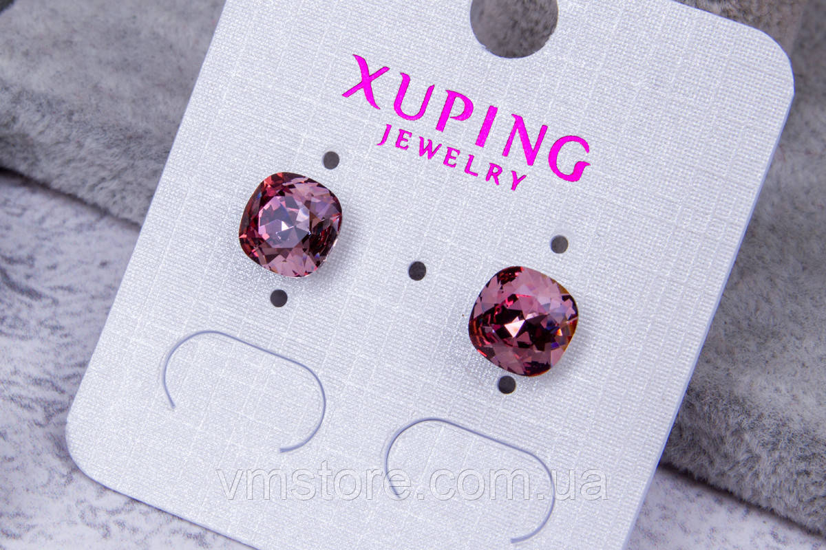 Сережки гвоздики з кристалами Swarovski