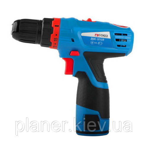 Акумуляторний дриль-шурупокрут 12 В Союз ДШС-3212Л, фото 1