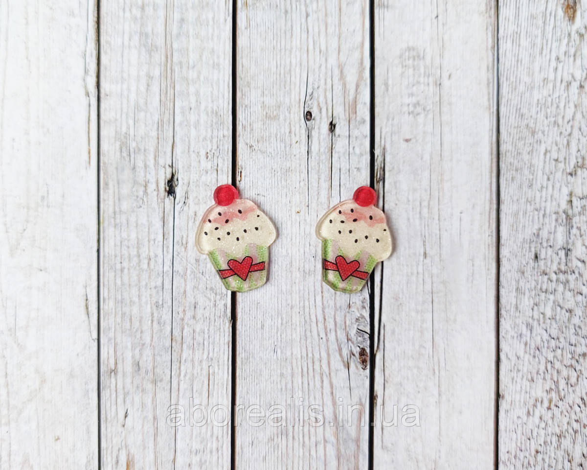 Кабошони, серединки акрилові "Капкейк". 2 шт, фото 1