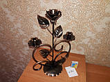 Підсвічник декоративний кований "Троянда", фото 2