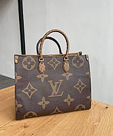 Модная женская большая двухсторонняя сумка шопер Louis Vuitton Луи Витон