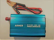 Перетворювач напруги 12V-220V/300W/USB/мод.хвиля ARM-PI300