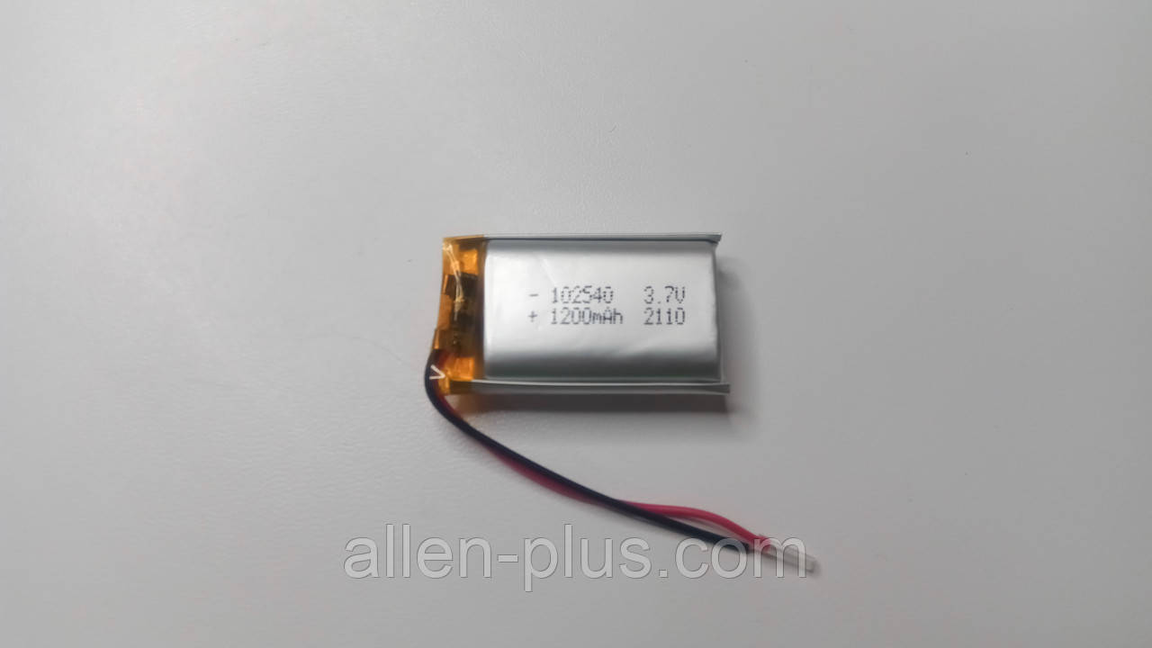 Акумулятор з контролером заряду Li-Pol 102540 3,7V 1200 mAh (10*25*40 мм)