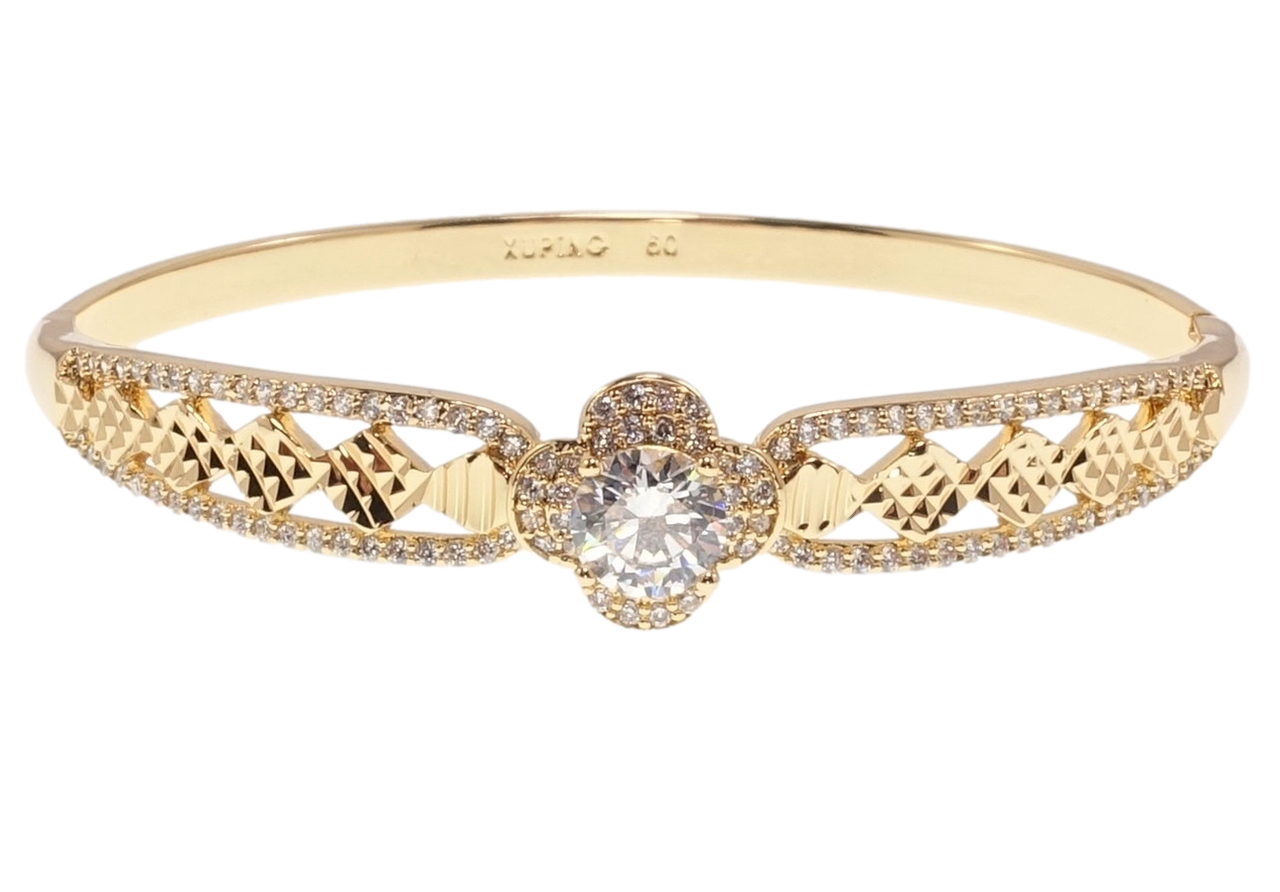 Браслет Xuping Позолота 18K "Квіткова ніжність" ø 6см
