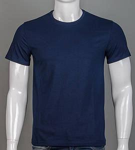 Футболка чоловіча Однотонна 2300м (Уп.4шт M-XXL), Темно-синій