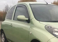 Дефлектори вікон (вставні!) вітровики Nissan Micra (K12) 2003-2010 3D 2шт., HEKO, 24234