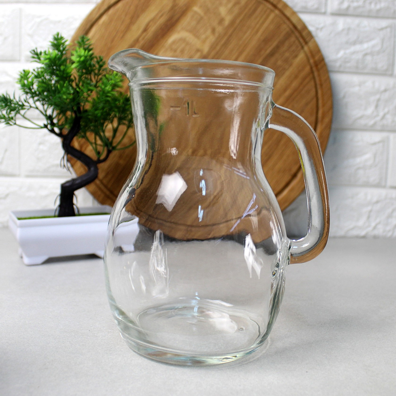 Скляний глечик без кришки 1л Бістро