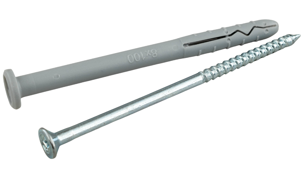Дюбель ударний із шурупом SM 8х100 грибоподібний Wkret-Met (100 шт/уп), фото 1