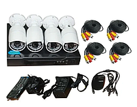 Комплект AND відеоспостереження на 4 камери DVR KIT 1080p Wi-Fi 4ch реєстратор +камера для дому