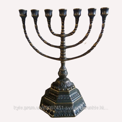 Єврейський свічник Менора в античному стилі великий на 7 свічок 82.306 ANT, фото 1
