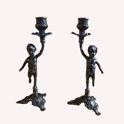 Пара свічків в античному стилі на 1 свічку Bambino 80.325 ANT