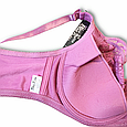 Бюстгальтер без поролону 90D рожевий з мереживом, фото 4