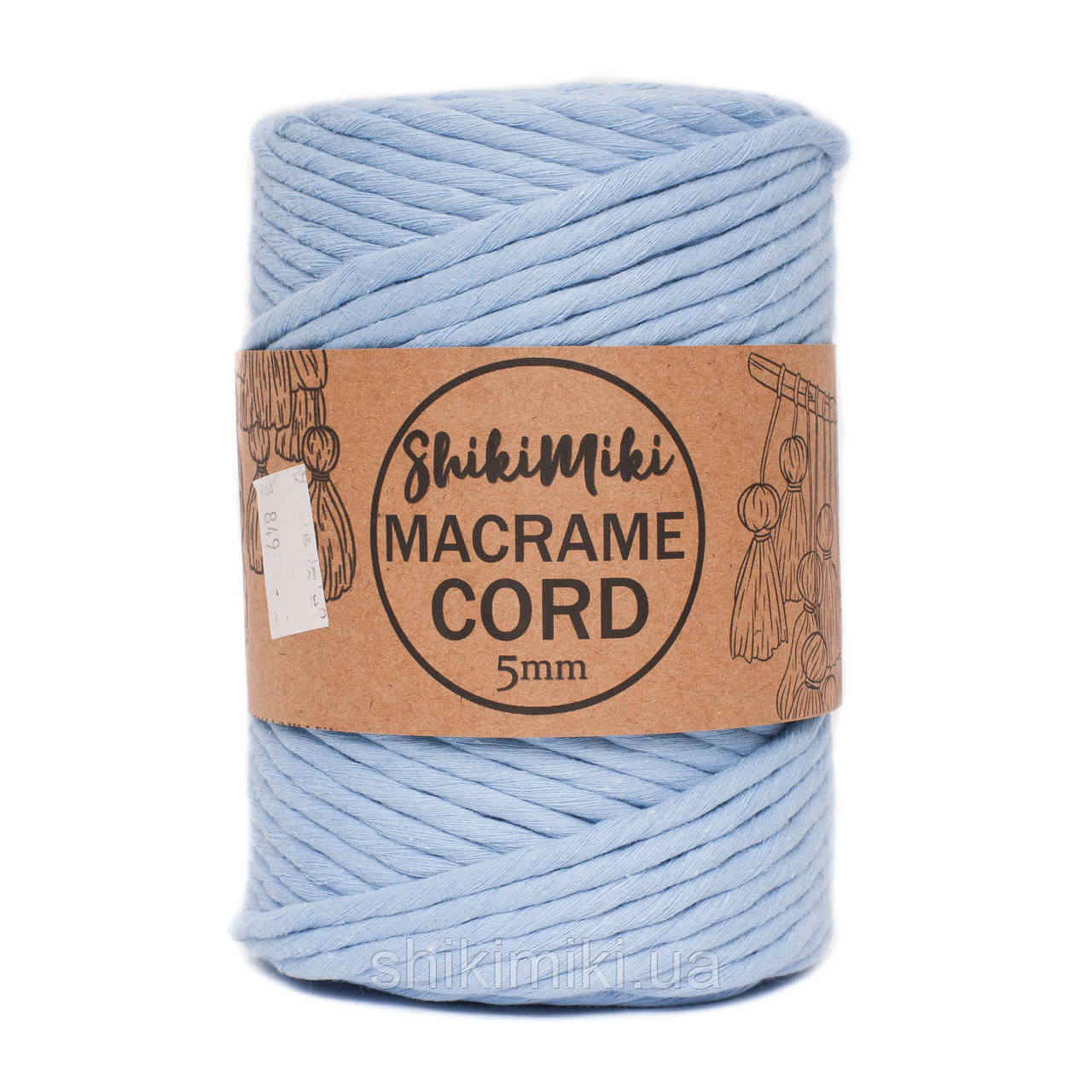 Еко шнур Macrame Cord 5 mm, колір Блакитний