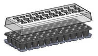 Парничек-тепличка мини на 44 ячейки (кассета+поддон+крышка)