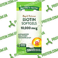 Биотин Nature's Truth Biotin Softgels 10.000 мкг, 100 капс