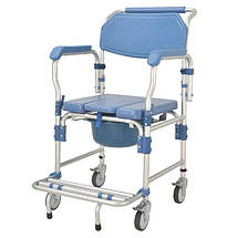 Коляска для інвалідів з туалетом MIRID KDB-697B. Багатофункціональний інвалідне крісло для душу і туалету., фото 3