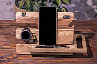 Подставка-органайзер из дерева для гаджетов «Слайдер Samsung watch»