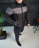 Чоловіча осіння / весняна сіра куртка демісезонна, фото 5