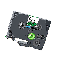 Картридж с лентой для принтера Brother P-Touch TZe-711 6 мм 8 м Черный/Зеленый