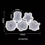 Силіконовий Молд для карамелі та ін "Квіти на паличці", фото 2