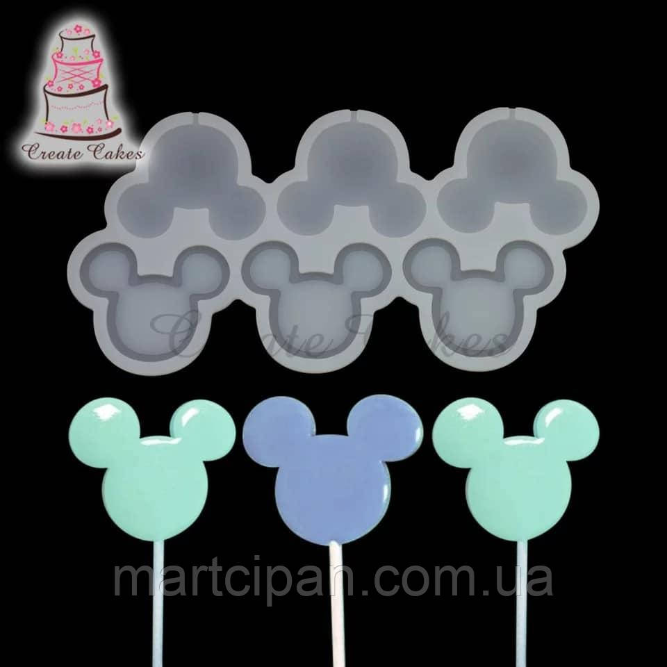 Силіконовий Молд для карамелі та ін "Мікімаус на паличці "оптом, фото 1
